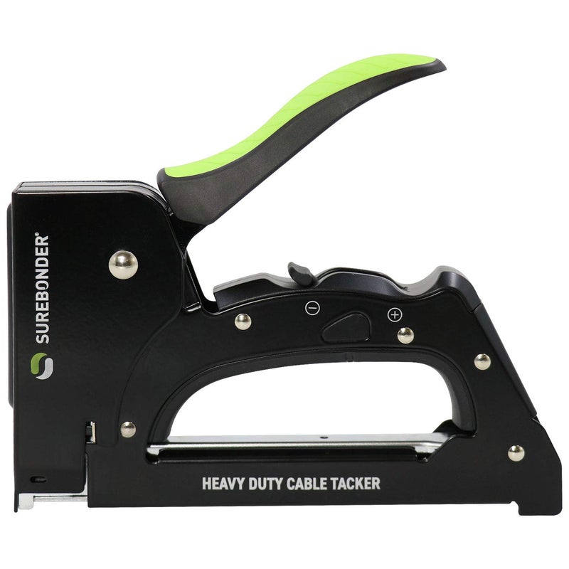 Surebonder 5725 Heavy Duty Cable Tacker Staple Gun for Low Voltage Cable and Wire - CAT5, CAT6, Christmas Lights, Doorbell Wire, TV Wire, Computer Cable, COAX - Image 2
